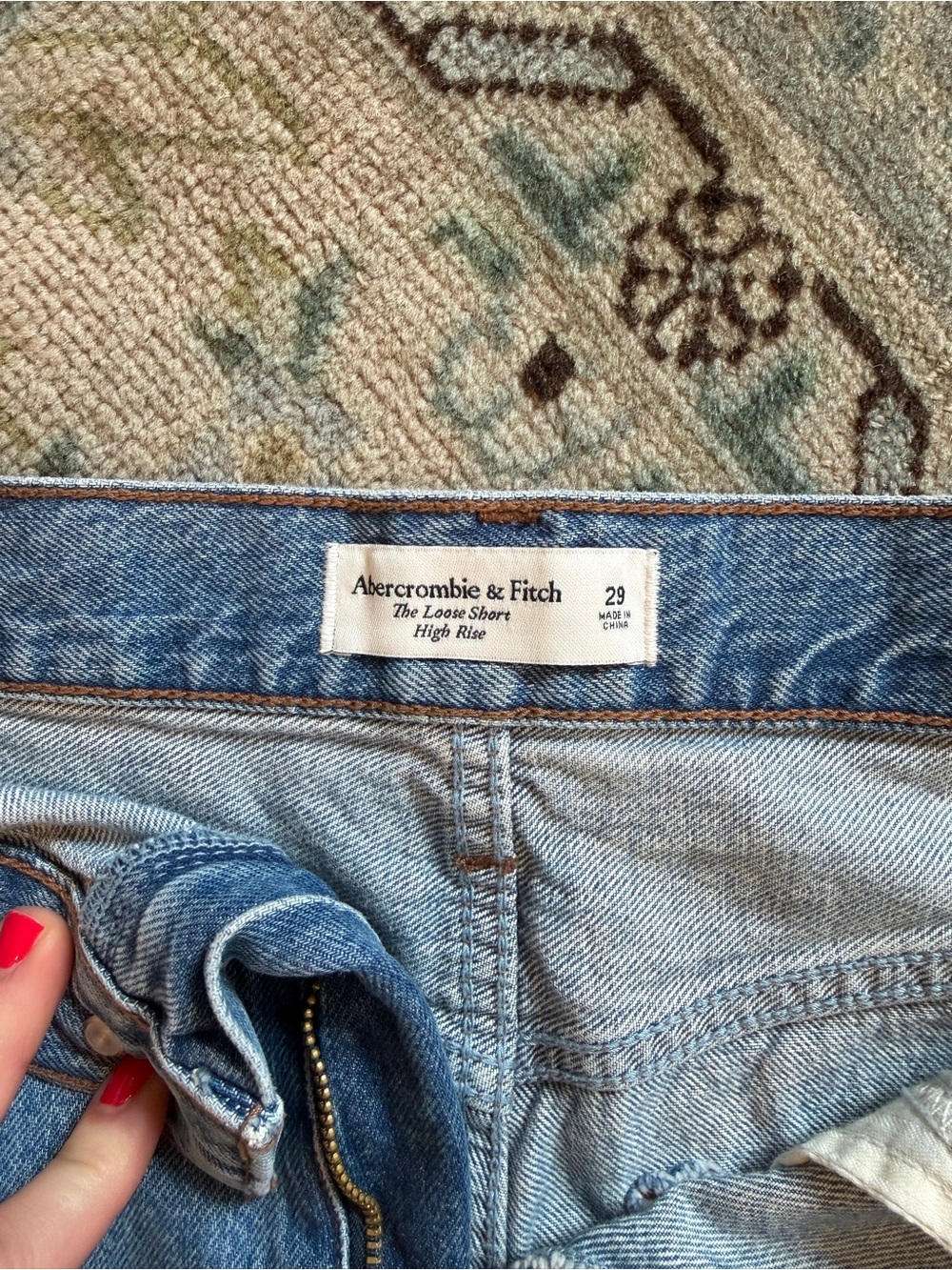 Abercrombie & Fitch Light Wash Denim Cutoff Shorts - Picture 3 of 3